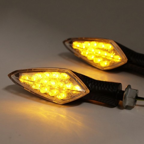 2pcs Motorcycle Turn Signal Indicators Light 15 LED Universal